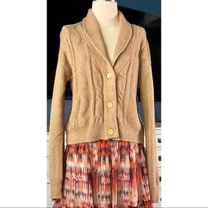 Anthropologie Cable Knit Cardigan Sweater S